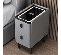 Piccolo comodino, comodino intelligente con cassetto, luce LED e porta di ricarica USB, design compatto per camera da letto