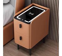 Piccolo comodino, comodino intelligente con cassetto, luce LED e porta di ricarica USB, design compatto per camera da letto