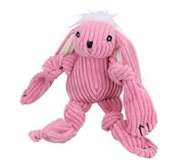Piccolo coniglietto rosa nodo peluche resistente multi cigolante cane cucciol...