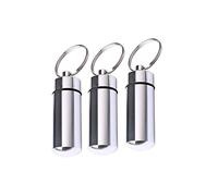 Piccolo contenitore per pillole,3pz Mini contenitore per pillole in alluminio con portachiavi Contenitore porta per pillole medicinale per riporre piccoli oggetti come biglietti regalo o pillole.