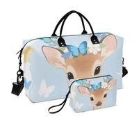 Piccolo Deer decorativo grande borsa da viaggio borsa da palestra con borsa da toilette per palestra grande capacità Bolsa para viajar