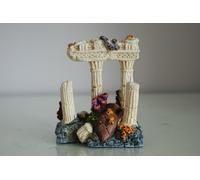 Piccolo Dettagliato Classico Greco Colonna Rovina Ca 10 x 5 x 10 CM Acquario
