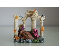 Piccolo Dettagliato Classico Greco Colonna Rovina di Circa 10 x 5 x 10 CM