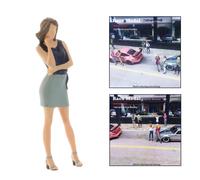 Piccolo Diorama dipinto a mano figura grazioso edificio costruzione di strade