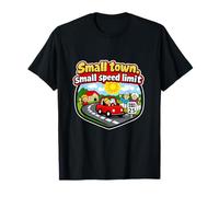 Piccolo Distintivo dell'orgoglio Locale del Limite di velocità della Piccola Città Maglietta