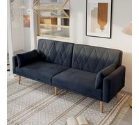 Piccolo divano a due posti, divano letto, divano letto con funzione sonno, divano letto in velluto adatto per soggiorno, camera da letto, home theater, camera degli ospiti.