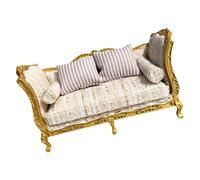 Piccolo divano fatto a mano delle case delle bambole singolo messo di legno Loveseat Seater per le scene realistiche della camera da letto