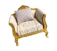 Piccolo divano fatto a mano delle case delle bambole singolo messo di legno Loveseat Seater per le scene realistiche della camera da letto