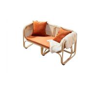 Piccolo divano nordico rattan divano casa balcone rattan sedia divano casa divano sedia casa soggiorno sedia tempo libero panchine per soggiorno(135 x 71 x 71 cm)