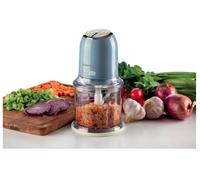 Ariete 438, Tritatutto Vintage, Chopper e Tritaghiaccio, 2 velocità, 4 lame in Acciaio Inox, Tazza graduata 600 ml, 400 W, BeigeTritatutto a 2 velocità , 2 pulsanti e 4 lame in Acciaio Inox. Tritaverdure e Tritaghiaccio. Tazza graduata da 600ml.