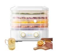 Piccolo essiccatore automatico con 5 scomparti, disidratatore alimentare con timer 48H, regolatore di temperatura 35 - 70 °C, display a LED, disidratatore per frutta, senza BPA