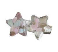 Piccolo Fermaglio Dei Capelli Duckbill Metallo Pin Dei Capelli Due Stelle Decorativi Morsetti Dei Capelli Mollette Barrettes per Le Donne