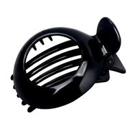 Piccolo fermaglio per capelli sottili, antiscivolo, piatto, forte tenuta, azione a molla, marrone chiaro, accessorio per capelli per tutti i giorni per donne e ragazze (nero)