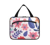 Piccolo fiore schiacciato appeso organizzatore di trucco di viaggio con gancio, borsa della medicina chic del progettista per gli elementi essenziali di viaggio Toilet cartera para maquillaje L