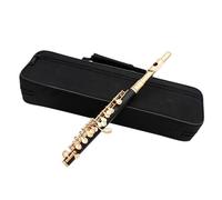 Piccolo flauto a 16 tasti di mezza misura C chiave in cupronichel placcato oro Piccolo con custodia imbottita Flauto Traverso per Principiante