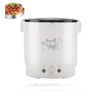 Piccolo Fornello di Riso, Fornello di Riso Portatile Multifunzionale per Alimenti, Contenitore per Pranzo Elettrico Automatico da 12 V su Pentola per Viaggi in Auto, Campeggio