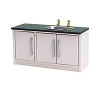 Piccolo Gabinetto 1:12 Dollhouse Micro Scena Stufa di Cucina Lavello Realistico Casa Delle Bambole Accessori A