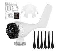 Piccolo generatore eolico Alimentatore a 6 pale Kit turbine eoliche eolico portatile da 300 W per cabine di barche Case mobili Pale in fibra di nylon Lunghezza 21,7 pollici (48 V)