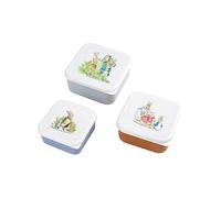 Piccolo giorno - Set di 3 pranzo box pasto o gustare per bambini - piccolo, medio, grande - si incastrano tra loro - polipropilene - pietra lapin