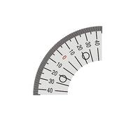 Piccolo goniometro per fresatrice, angoli a piastra Righello con angoli a 45 gradi Righello strumenti di misurazione calibro scala trasparente per un accurato controllo del lavoro della macchina di