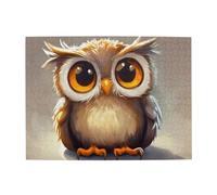Piccolo gufo puzzle in legno 500 pezzi puzzle per adulti impegnativo puzzle per gioco dimensioni 38,1 x 51,8 cm