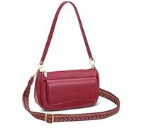 Piccolo Hobo Borse a tracolla per le donne Borse a tracolla Vegan Leather Trendy Purse, Vino rosso