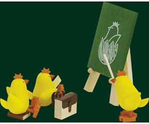 Piccolo Kükengruppe 5 CM Coniglietto di Pasqua Coniglio Pulcini Decorazione