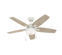 Piccolo Lampada Soffitto Ventilatore da Arcot Hunter Bianco Pino 117 CM [EEK: Inaditato]