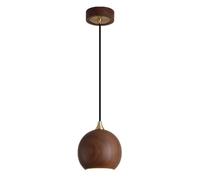 Piccolo lampadario lungo in noce, apparecchio di illuminazione in legno, arredamento rustico, lampada in legno, illuminazione ecologica, adatto per tavolo da pranzo bar comodino camera da letto,1