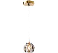 Piccolo lampadario sferico trasparente sala da pranzo in cristallo trasparente soggiorno bar post moderno moderno a lungo linea reti celebrità bar minimalista lampada a sospensione, luce a ciondolo