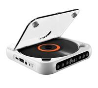Piccolo Lettore CD, Lettore CD Portatile Con Schermo LED E Pulsanti Semplici, Supporta Bluetooth 5.0 WAV WMV MP3, Batteria Ricaricabile 2000mAh, Lettore Musicale Per Viaggio Casa Auto white