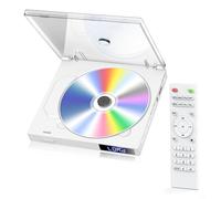 Piccolo lettore DVD bianco per la casa, lettore DVD HDMI per TV, 1080p Full HD, region free, memory playerback, supporto USB, telecomando, cavo HDMI/RCA incluso
