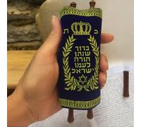 Piccolo libro ebraico Sefer Torah pergamena Jewish Israel Holy Bible...