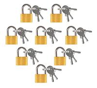 Piccolo Lucchetto per bagagli, 8 pz Mini Lucchetto per bagagli è la scelta ideale per Valigi/Borse/Armadi/Agende, Lucchetto per Bagagli Utilizza Ottone Durevole e Mini Lucchetto Chiave È Dotato di 24