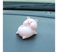 Piccolo ma piacevole ornamento per auto a forma di maialino per cruscotto aggiunge personalità al tuo veicolo senza distrarre il conducente (C)