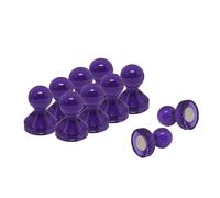 Piccolo Magnete A Perno A Spinta Acrilica Viola Per Frigorifero, Lavagna, Tabellone, Archiviazione - 11mm Dia x 17mm Di Altezza - Confezione Di 100