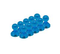Piccolo Magnete A Perno Di Spinta Acrilico Blu Per Frigorifero, Lavagna, Tabellone, Archiviazione - 11mm Dia x 17mm Di Altezza - Confezione Di 10