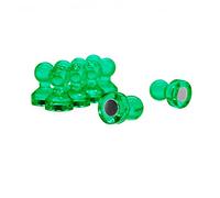 Piccolo Magnete Del Perno A Spinta Acrilico Verde Per Frigorifero, Lavagna, Tabellone, Archiviazione - 11mm Dia x 17mm Di Altezza - Confezione Di 10