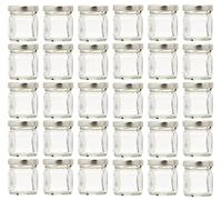 Piccolo marmellata/barattoli Chutney con Coperchio in Argento, 42 ml, 30 Pezzi