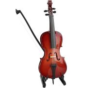 Piccolo modello classico in legno di violoncello, realizzato a mano, da collezione, con espositore adatto per casa e ufficio, decorazione in legno per violoncello