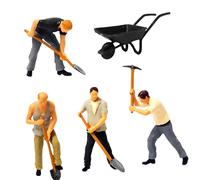 Piccolo modello in scala 1:64 per cantiere con lavoratori del tesoro, decorativo, ideale per la decorazione della casa o dell'area di lavoro