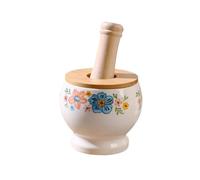 Piccolo mortaio e pestello lucidato, Set Home Aglio Pestatore Macina Spezie Macina Ciotola Alta Temperatura Ceramica Pestatura Ciotola Utensili da Cucina Macina Spezie Macina Erbe