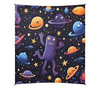 Piccolo Mostro Doodle Carino Tenda da Spiaggia Facile da Montare,Parasole per Campeggio con Sacchi di Sabbia,Palette e Picchetti Ideale per Picnic