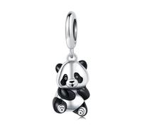 Piccolo Panda Ciondolo Fascino, 925 Argento Sterling Fascino Braccialetto Accessorio, Compatibile con Pandora Braccialetto Neckalce, Regalo per le Donne