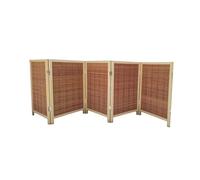 Piccolo Pannello Divisorio In Bambù,Schermo For La Privacy For Brevi Stanze,Divisori For Ufficio Pieghevoli For,Blocca Luce E Traspirante,Per L'ingresso Della Porta(5-panel,120x40cm)