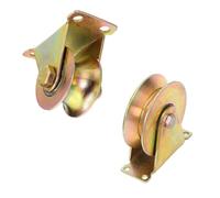 Piccolo paranco a fune con scanalatura a V/U, puleggia per carichi pesanti per gru di sollevamento, rotelle in acciaio per cancelli scorrevoli e fitness, capacità di carico di 200 k 4 pcs 4"(100mm-V)