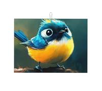 Piccolo passero per pittura a olio, grande, in microfibra, scolapiatti riutilizzabile, lavabile, tappetino scolapiatti per accessori da cucina, 45,7 x 61 cm