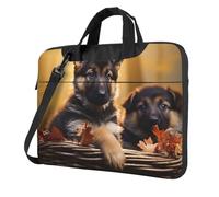 Piccolo pastore tedesco cane Laptop Tote Bag per gli uomini donne del manicotto del computer portatile borsa a tracolla borsa del computer messenger, Nero, 13 inch