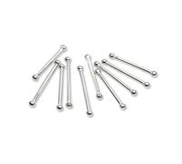 Piccolo perno naso 1 mm argento sterling 925 estremità a sfera push fit - all...