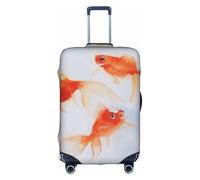 Piccolo pesce rosso che nuota nell'acqua stampa personalizzata elastico lavabile copertura bagagli per valigie da 45-81 cm, bianco, XL